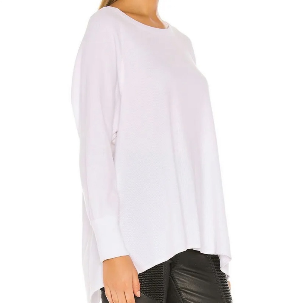 EUC Free People Amelia Thermal Top in white